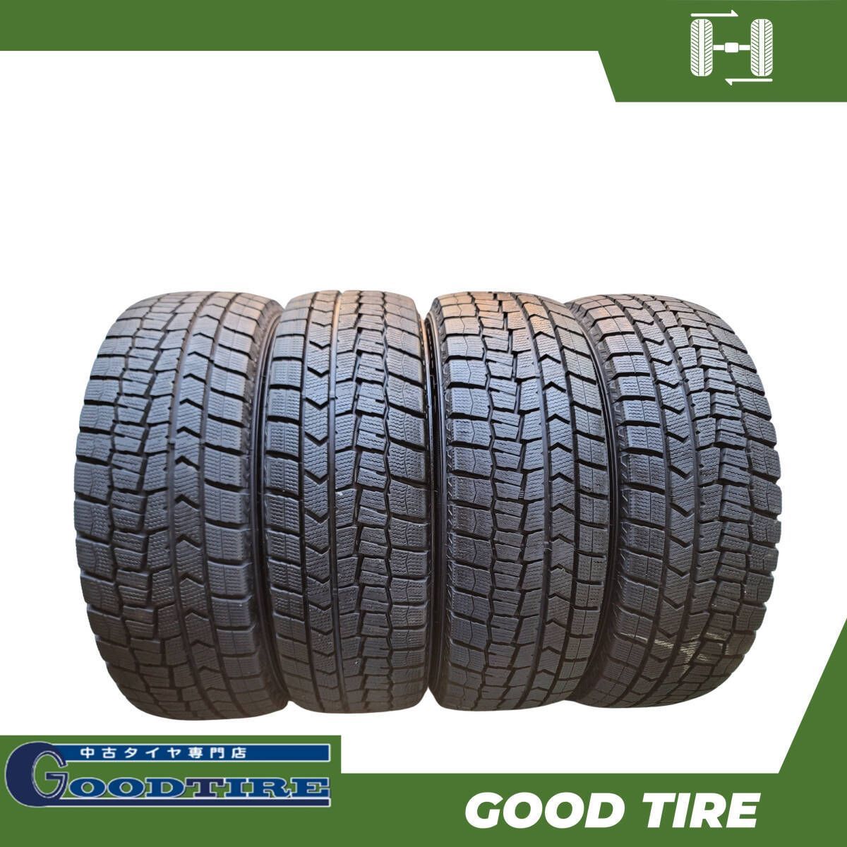 185 60R15 ダンロップ WINTER MAXX WM02 冬用 4本 製 8.5分山 タイヤ アクア フィット シエンタ 6668