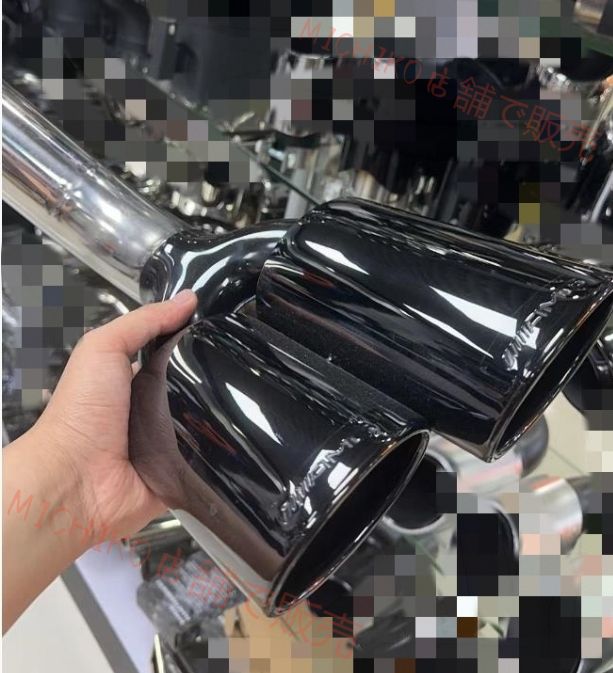 とにかく安い！ マフラーカッター テールパイプ メルセデス ベンツ Gクラス W463 G500 G55 AMGルック 型押しロゴ付き ブラック4本出し