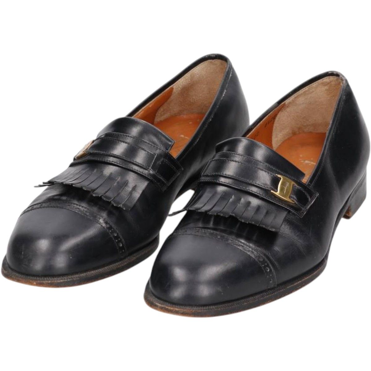 古着 フェラガモ Salvatore Ferragamo キルト ストレートチップシューズ イタリア製 8 1 2 メンズ26.5cm相当 saa014334