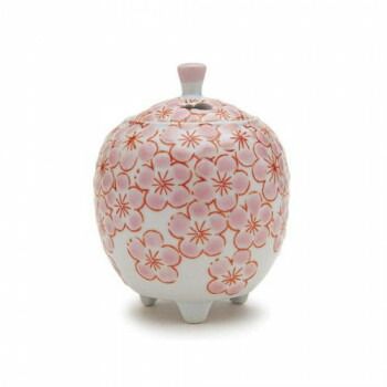 日本香堂 香炉 花詰ピンク 九谷焼 79353