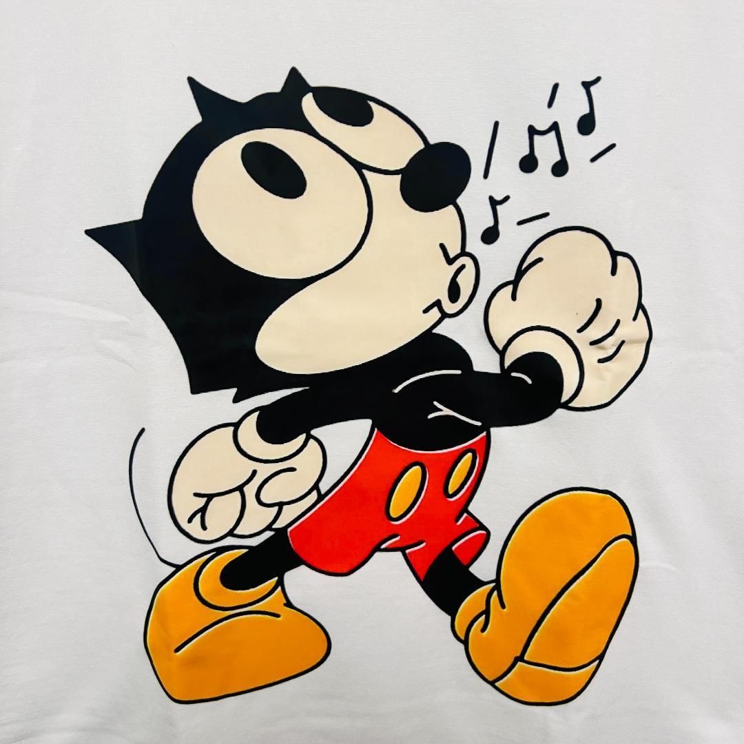 フィリックス リプリント Tシャツ 半袖 メンズ 新品 個性的 黒 フィリックス リプリント Tシャツ 半袖 メンズ 新品 お洒落 ホワイト M