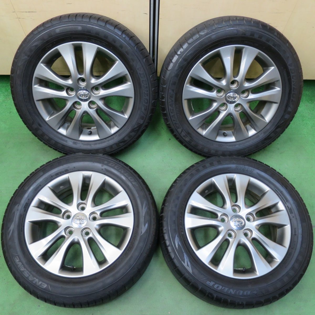 バリ溝 キレイ 9.5分 トヨタ 70系 ヴォクシー ノア 純正 205|60R16 ダンロップ エナセーブ RV504 16インチ PCD114.3|5H 5051209イノ