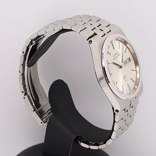q*d様 KING SEIKO 自動巻き時計 シルバー文字盤 デッドストック級 稼働 良品 セイコー QZ 9923-8030 キングクォーツ