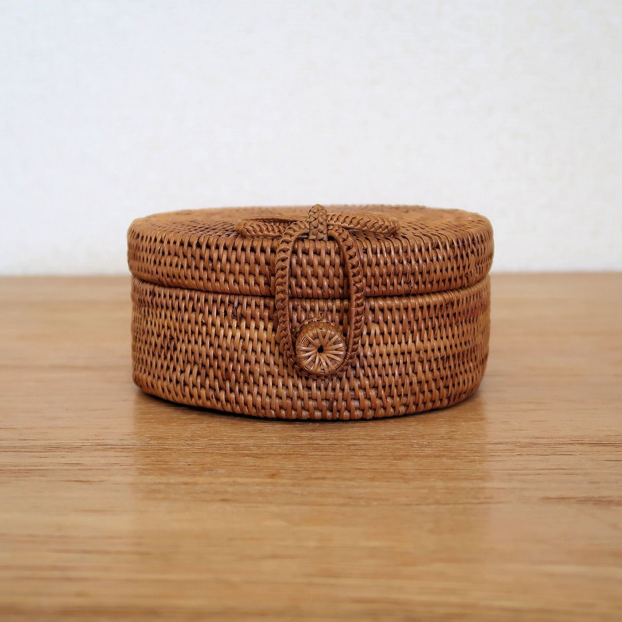 アウトレット】バリ島 アタ アタ製品 ふた付き ラウンドBOX Φ30