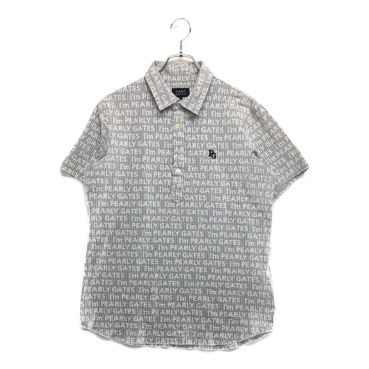 中古 メンズ パーリーゲイツ PEARLY GATES 半袖ポロシャツ 5(L) 水色