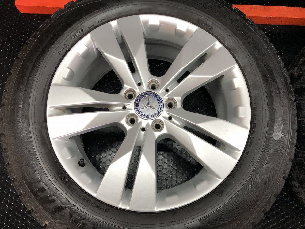 DL WM02 255 55R18 スタッドレス ベンツ センターキャップ 社外ホイール 18インチ 8J5HPCD112 60 20年製 バリ溝 ベンツ ML等 STA014