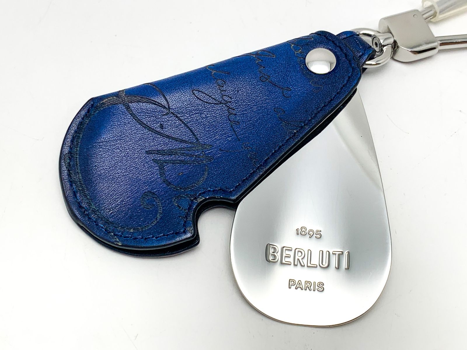 BERLUTI ベルルッティ スクリットレザー ネイビー 靴ベラ シュー