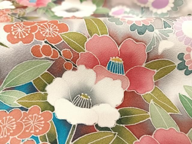 平和屋着物○染色作家 おだに武士 訪問着 枝花文 暈し染め 正絹 逸品  