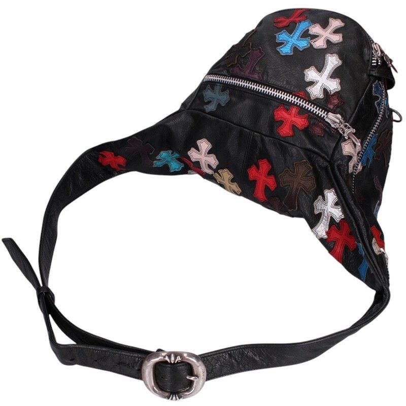 クロムハーツ   SNAT PACK MINI MULTI スナットパックミニ マルチクロスパッチレザーウエストバッグ 中古 OS06 クロムハーツ SNAT PACK MINI MULTI/スナットパックミニ マルチクロス