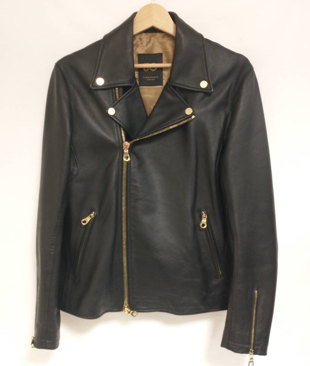 イタリア製 GOLDEN GOOSE ダブル ライダース レザー 茶色 Golden Goose レザーライダースジャケット | ブラック | FARFETCH JP