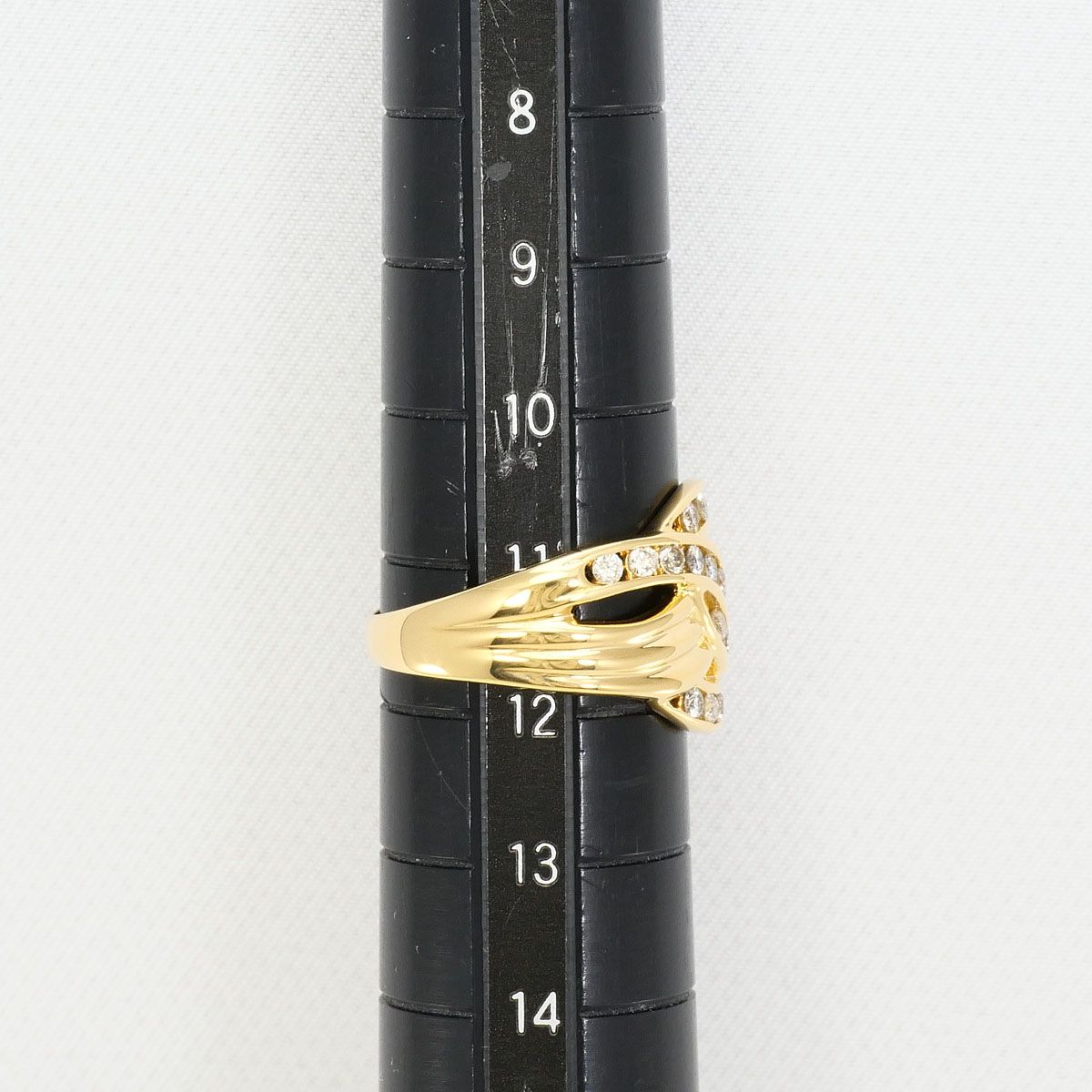 K18／Pt900 リング 4.5g 12号 店舗受取可能 PT900 リング 指輪 12号 ダイヤ 0.5 総重量約4.5g 中古 美品 送料