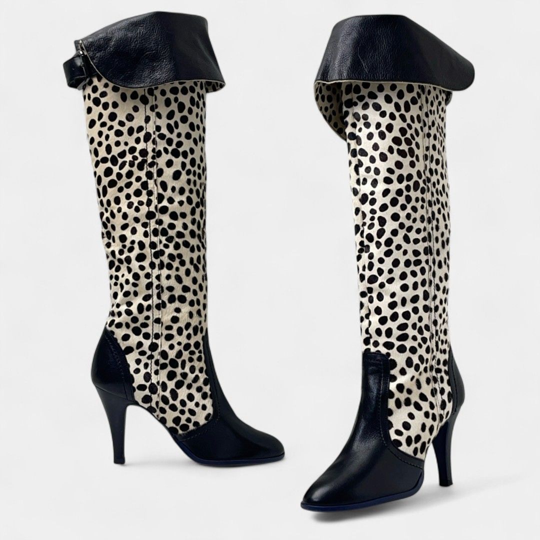 ダイアナ ロングブーツ レオパード