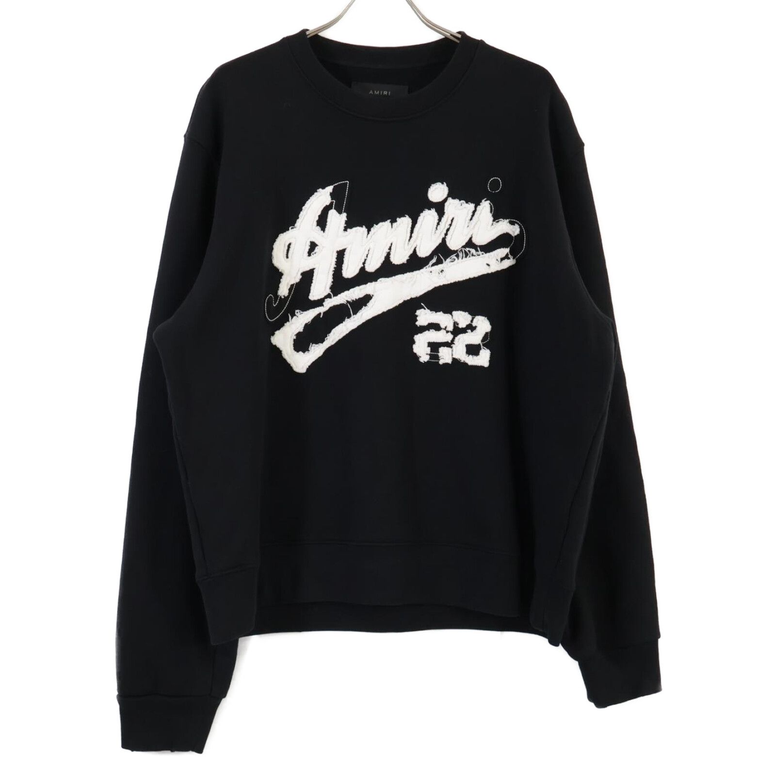 AMIRI ブラック クルーネックスウェット AMIRI ロゴ スウェットシャツ | ブラック | FARFETCH JP