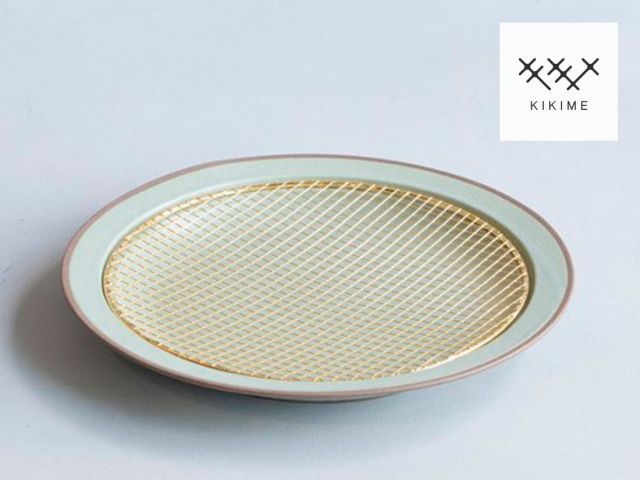 KIKIME amime プレート L 純金網×グリーン
