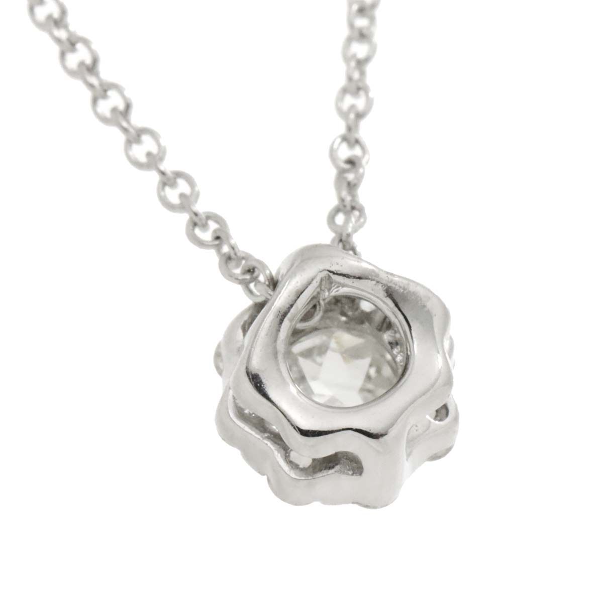 ダイヤ 0.17ct/0.14ct ネックレス 41cm K18 WG ホワイトゴールド 750  