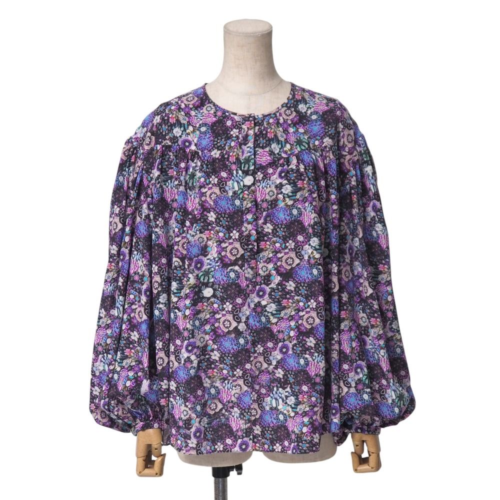ISABEL MARANT イザベルマラン ブラウス サイズ38 Brunille フローラル シャツ ノーカラー チュニック プルオーバー ブランド古着 20251021|RA6405