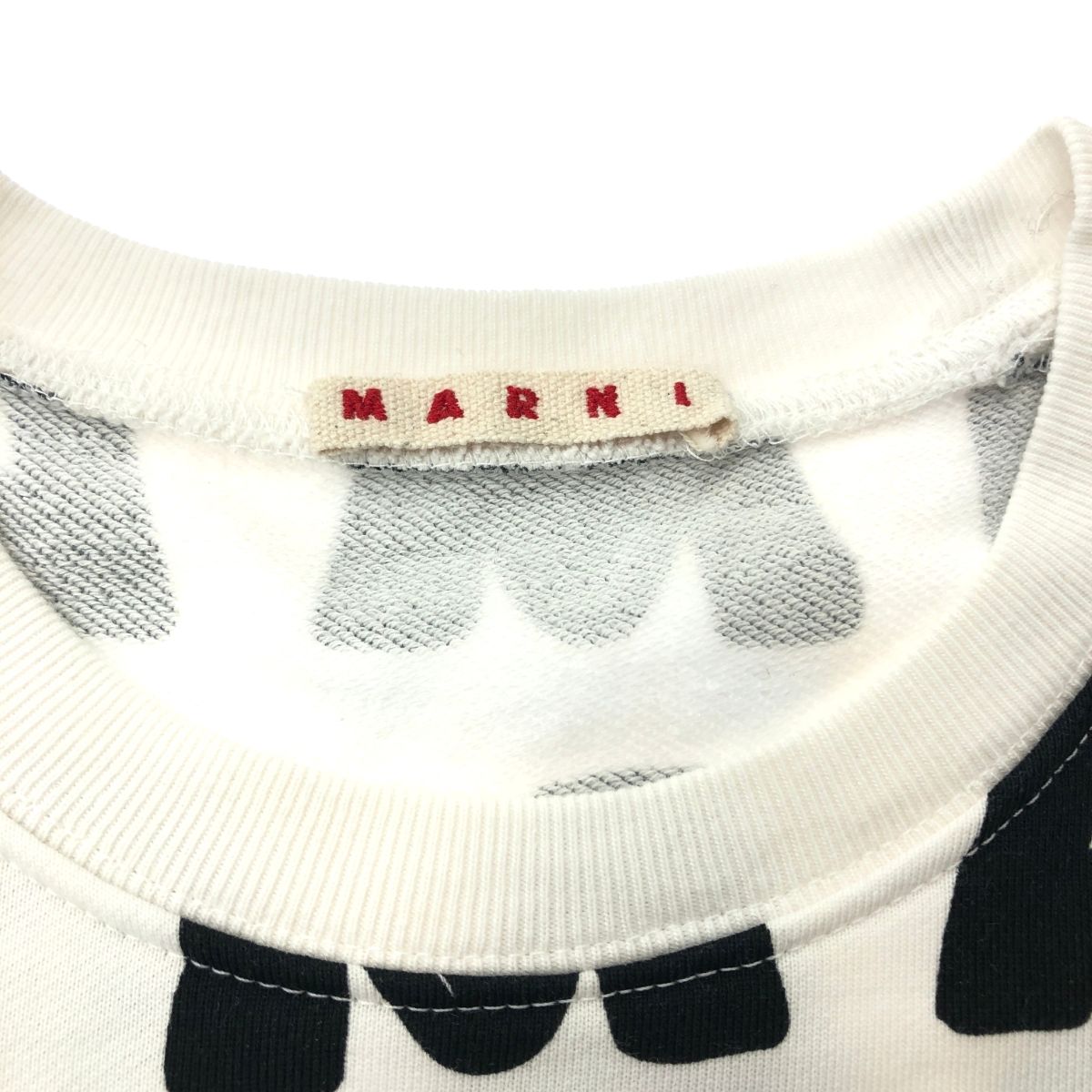 MARNI マルニ スウェット サイズ:12 ホワイト レディース ロゴ 総柄
