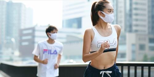  -50点セット 水着素材の接触冷感マスク FITMASK フィットマスク ホワイト Mサイズ 入 マスク マスク 衛生医療用品 救急用品