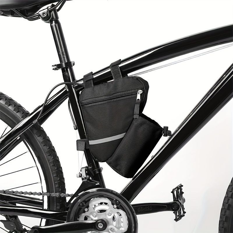 サドルバッグ ブラック 自転車 三角バッグ 水筒入れ ロードバイク 簡単取付 3点固定 大容量 軽量 小物収納 反射付き シートバッグ t226 -  メルカリ