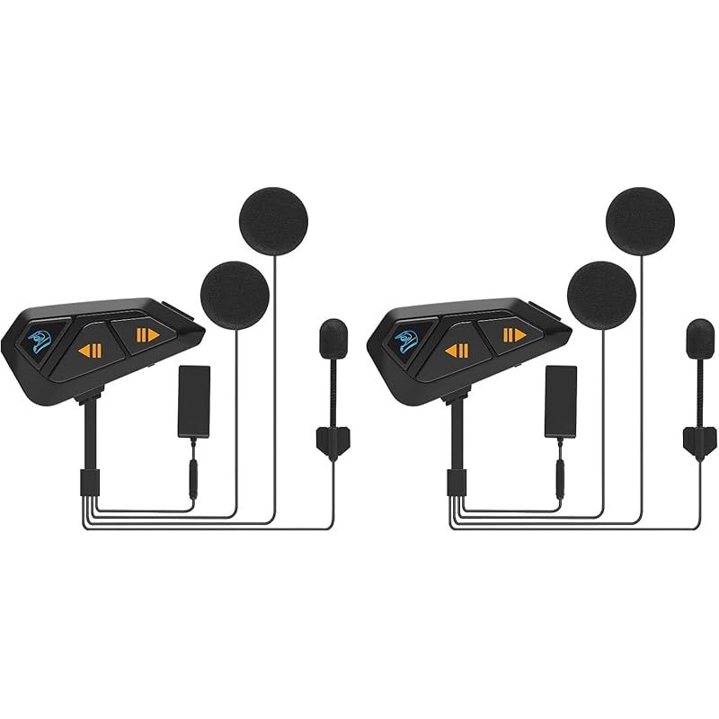 FreedCon FG バイク用インカム 6人同時通話 デュアルチップ Qualcomm 8mm快適スピーカー 自動通信回復 通信距離1200m 音楽共有 ENC-DSP-CVCノイズキャンセル HIFI音質 Siri対応 ユニバーサルインターコム接続 I 0