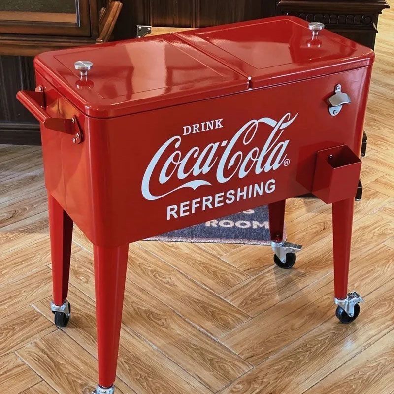在庫 コカコーラ クーラーボックス キャスター付き 特大サイズ 容量75L レトロ