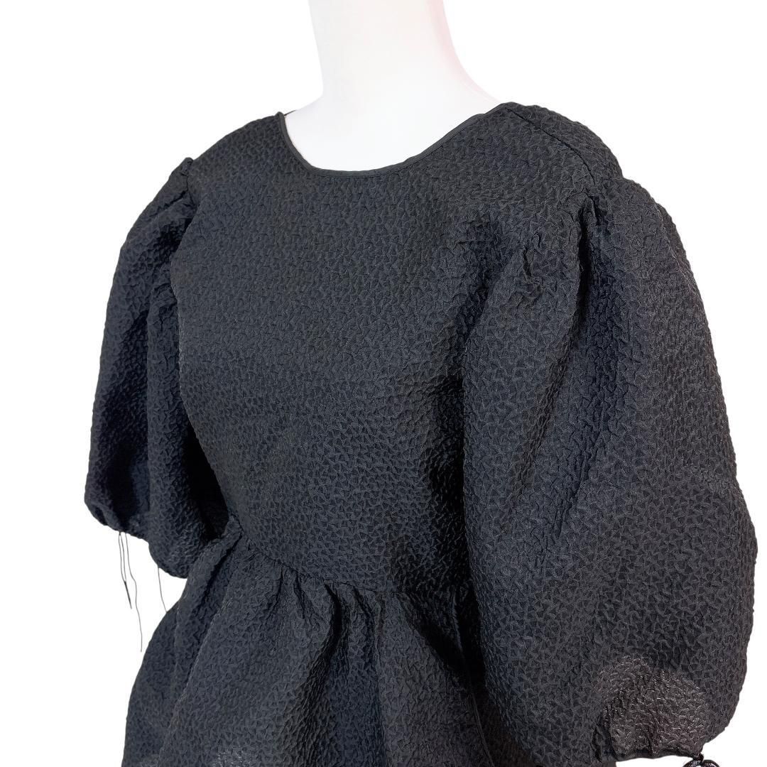  セシリーバンセン チュニックワンピース ボリューム袖 M 無地 五分袖 七分袖 チュニック