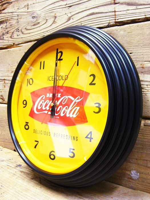 ネオンクロック コカ・コーラ (レッド) 赤 光る 壁掛け時計 ウォール