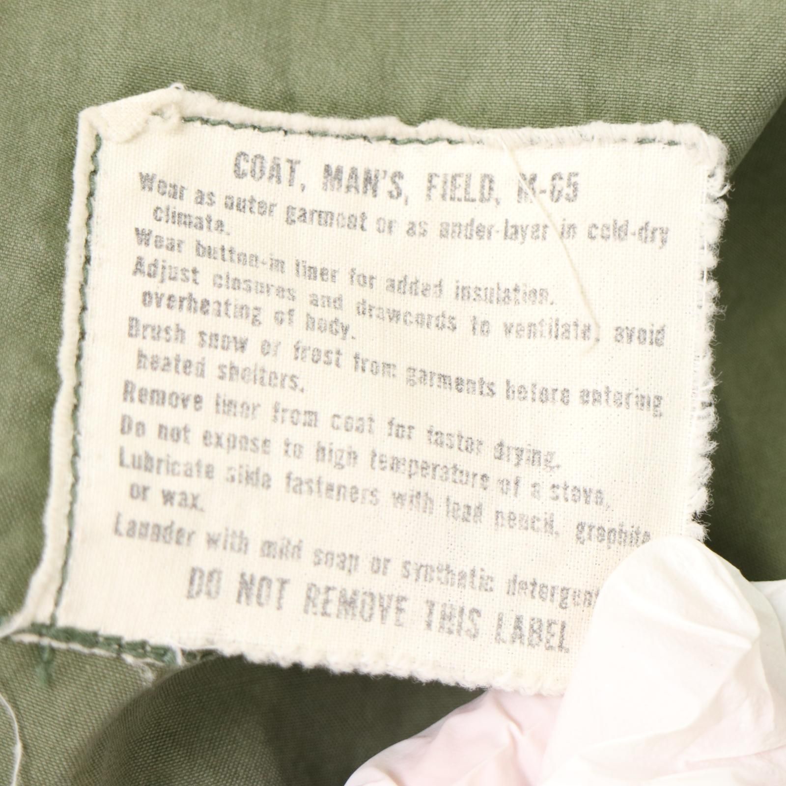60年代 米軍実物 U.S.ARMY M-65 フィールドジャケット 2nd ヴィンテージ ミリタリー オリーブ (メンズ MEDIUM M)  古着 A3399