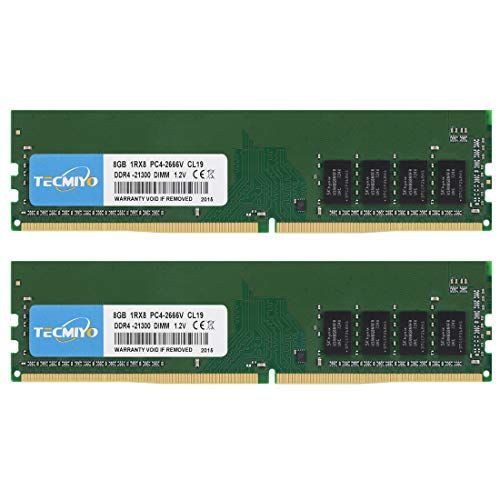 人気商品]DDR4 2666 2X8GB_グリーン テクミヨ デスクトップPC用 メモリ ...