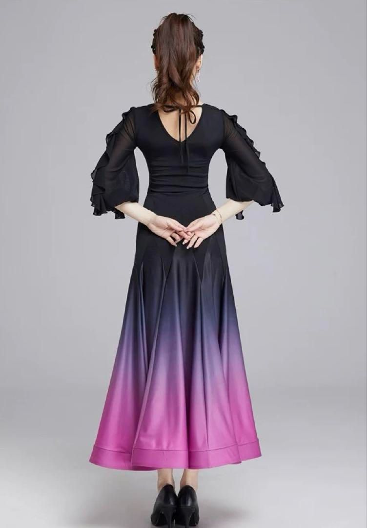 大人気❤️グラデーションワンピース　スタンダードの練習着やパーティーにオススメ 大人気??グラデーションワンピース スタンダードの練習着やパーティー