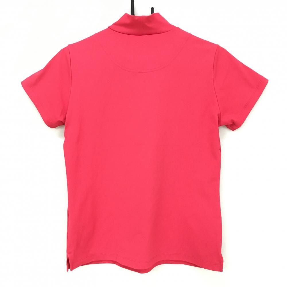 ルコックゴルフ　半袖ハイネックトップス&ショートパンツ 美品】ルコックゴルフ 半袖ハイネックシャツ レッド×ライト