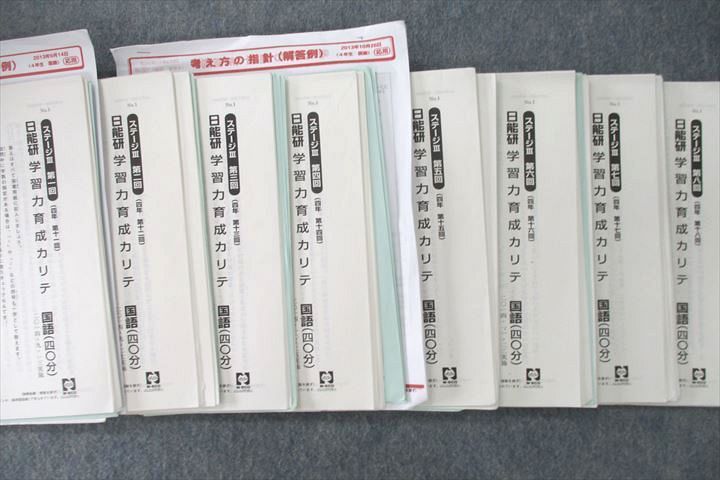 UV26-006 日能研 全国公開模試 実力判定テスト/学習力育成カリテ 国語