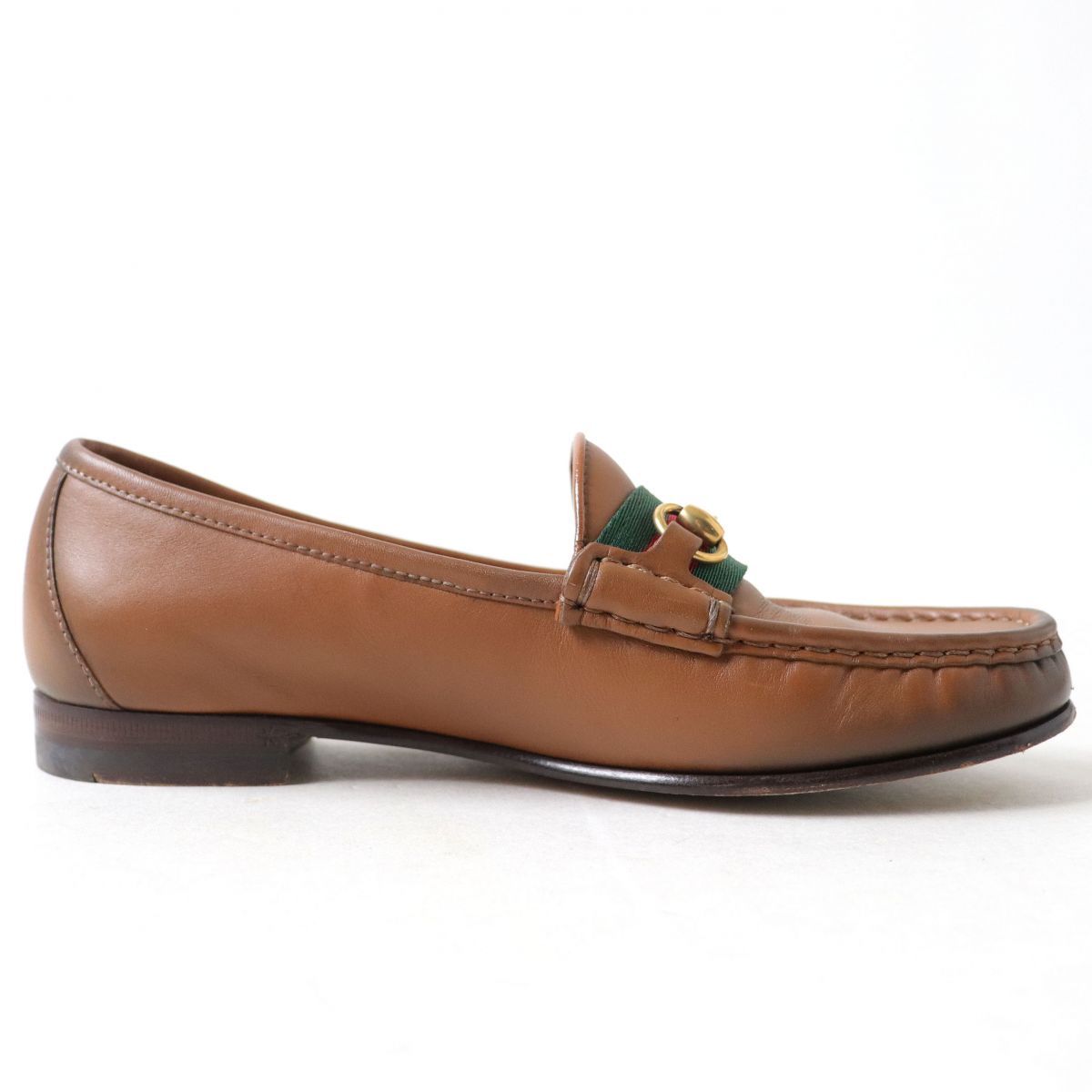 良品◇GUCCI グッチ 384874 ホースビット金具×ウェブライン レザー 