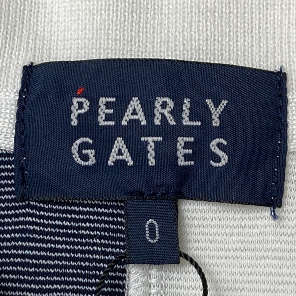 サイズ：0 PEARLY GATES パーリーゲイツ 055-1160606 半袖ポロシャツ マルチボーダー 総柄 ネイビー系 [240101475344] ゴルフウェア レディース ストスト サイズ：0 PEARLY GATES パーリーゲイツ 055-1160606 半袖