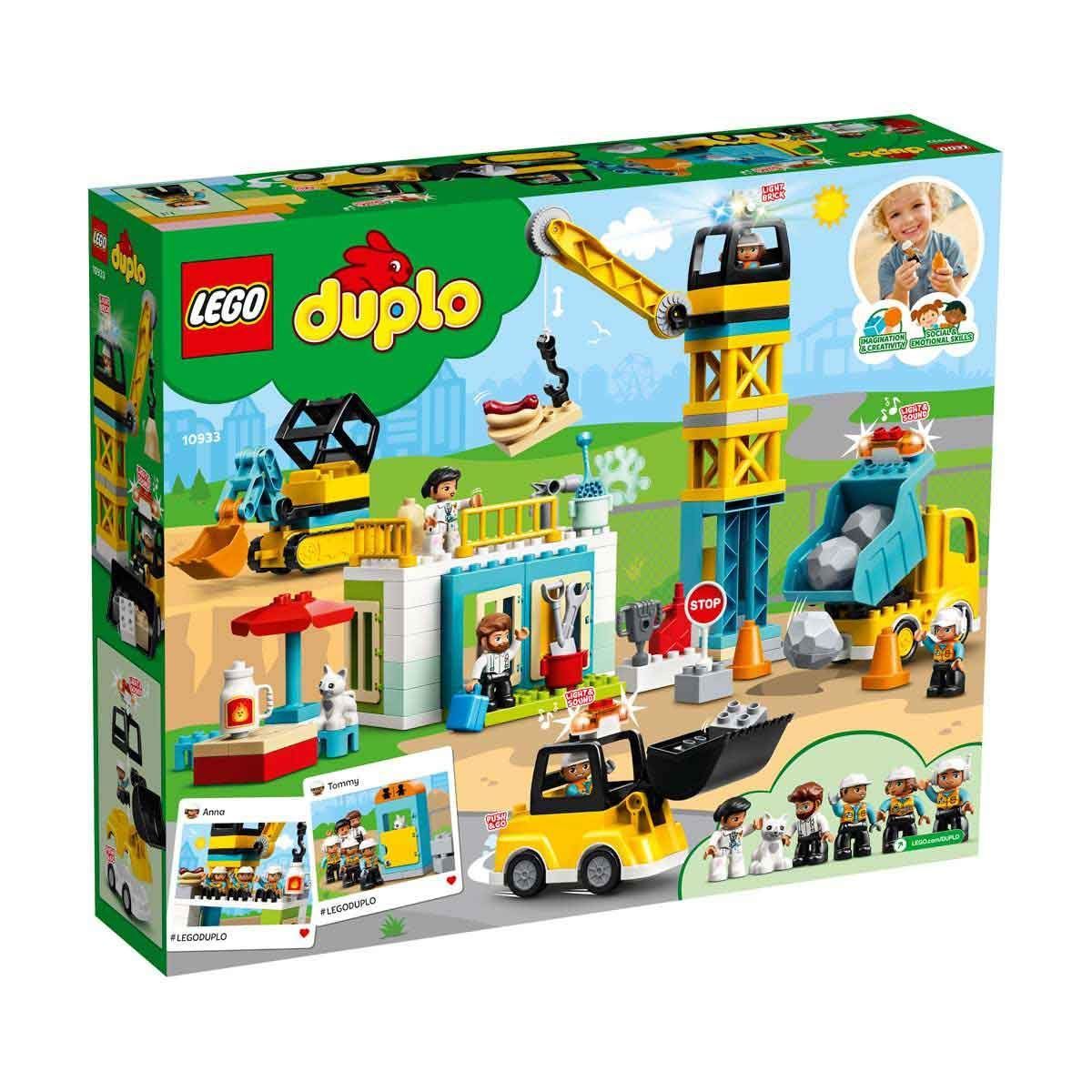 レゴ デュプロ タワークレーンと工事現場 - 知育玩具
