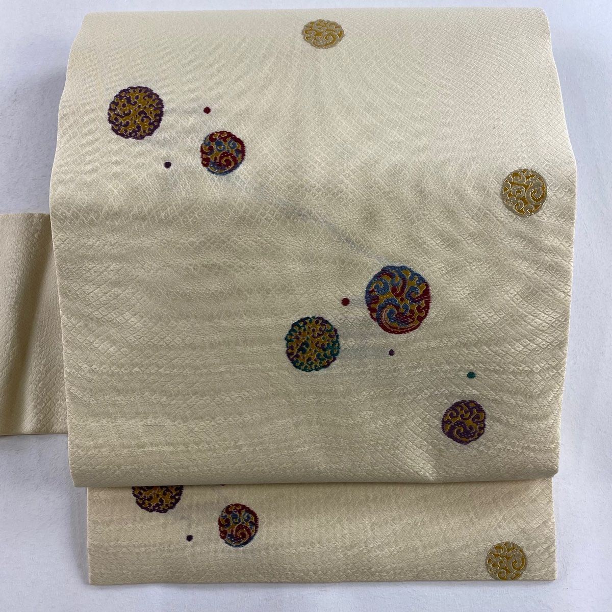 名古屋帯 秀品 幾何学模様 ベージュ 正絹 【中古】 - メルカリ