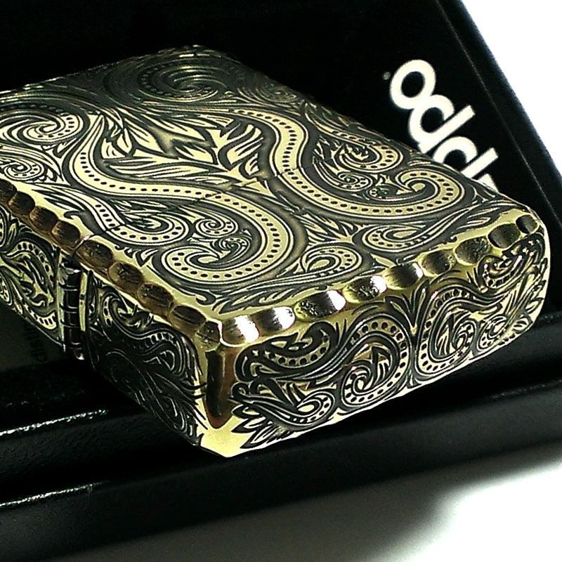 ZIPPO アーマー アラベスク ラグジュアリー ５面 アンティークゴールド ブラス 燻し 金 ジッポ ライター かっこいい 豪華 繊細  コーナーリューター おしゃれ 重厚 メンズ ギフト プレゼント - メルカリ