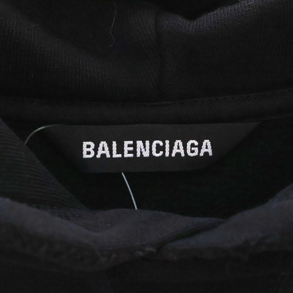 BALENCIAGA 猫プリント ブラックパーカー foodie BALENCIAGA (バレンシアガ) I Love Cat Hoodie キャット 猫 フォト