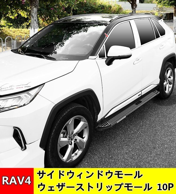 サイドウィンドウモール トヨタ RAV4 50系用 サイド ウィンドウトリム ウィンドウモール ウィンドウガーニッシュ パーツ アクセサリー  ステンレス 10P - メルカリ