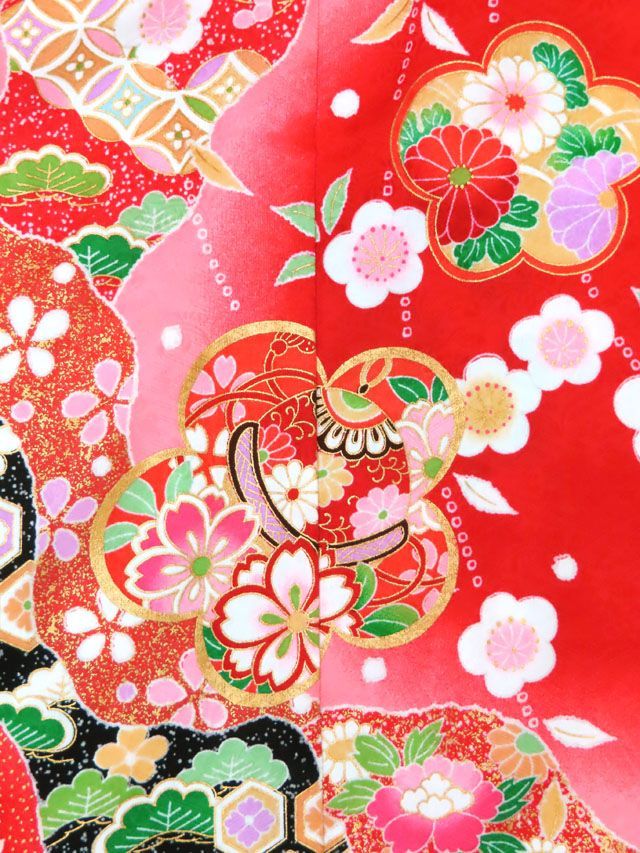 七五三 七歳 女児 正絹 着物フルセット 着物は陽気な天使 NO39385 楽天市場】七五三 七歳 七才 7歳 7才 女児 女の子 正絹 着物 フル