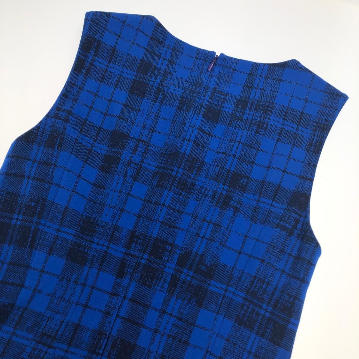 JIL SANDER NAVY ジルサンダーネイビー ノースリーブ チェック柄