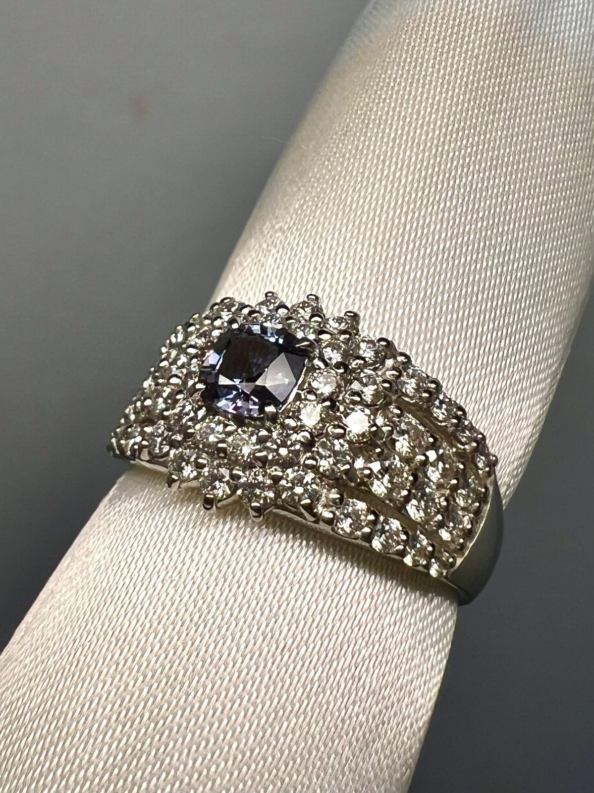 TOPグレード Pt950 ブラジル産アレキサンドライトダイヤモンドリング