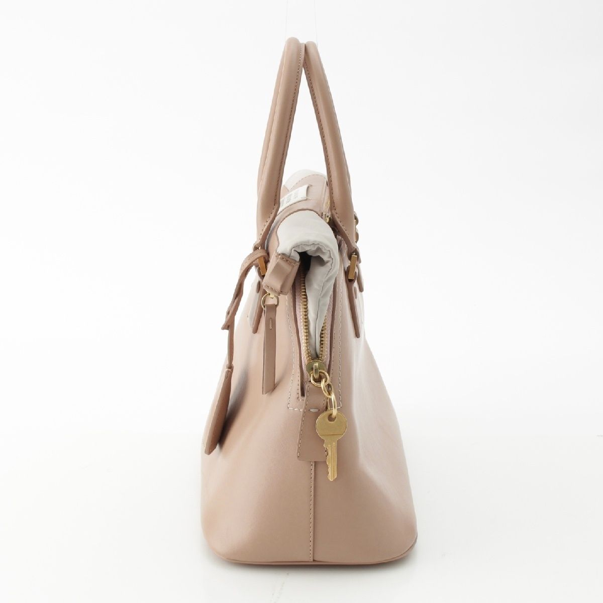 メゾンマルジェラ 5acミディアム 2way レザー ピンク ベージュ メゾンマルジェラ 5acミディアム 2way レザー ピンク ベージュ