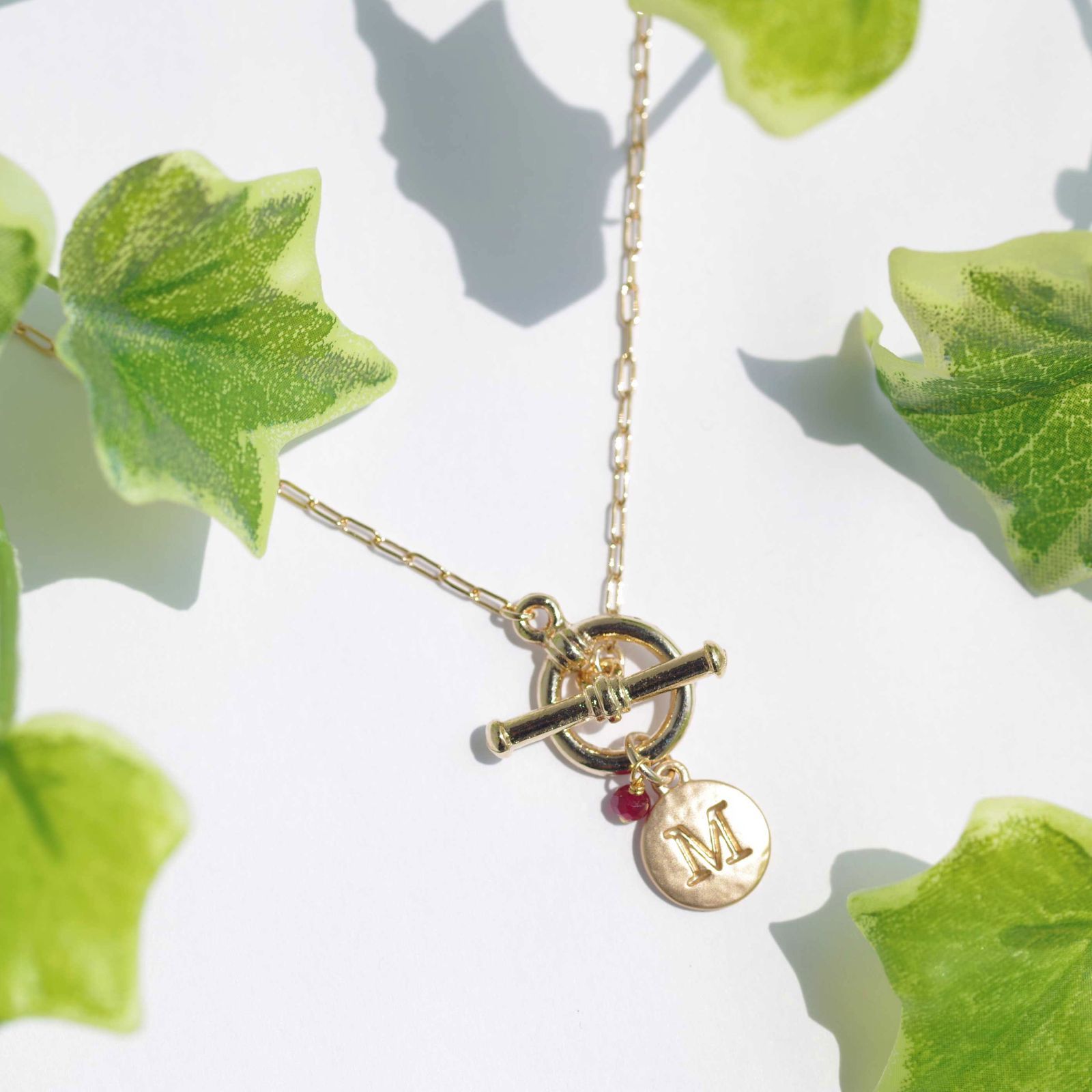 ◇チェーン40cm◇誕生石【initial-coin】イニシャル-コイン・セミオーダーネックレス - メルカリ