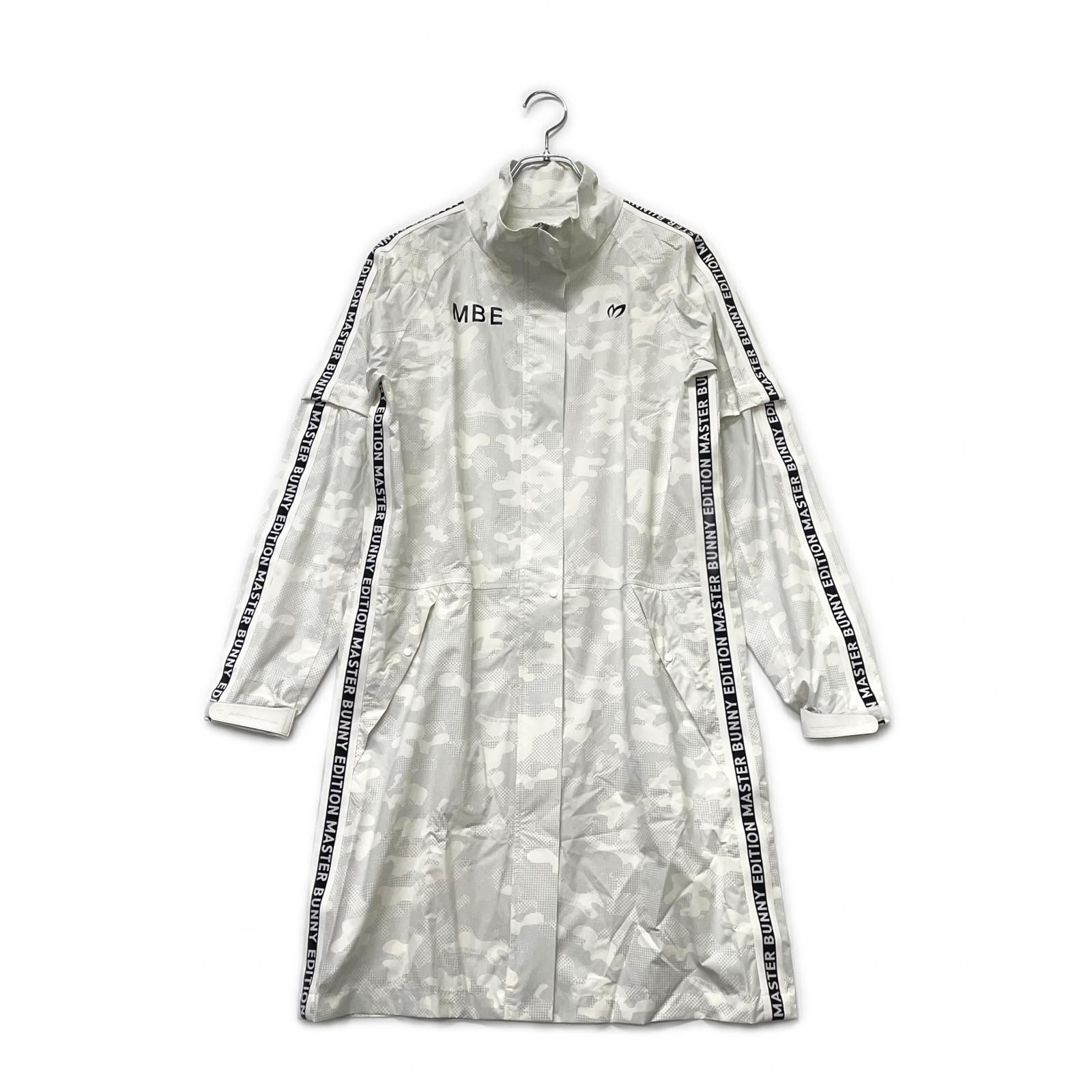 レディース マスターバニーエディション MASTER BUNNY EDITION レインワンピース 0 S 白 グレー 2WAY 収納袋付き カモフラ