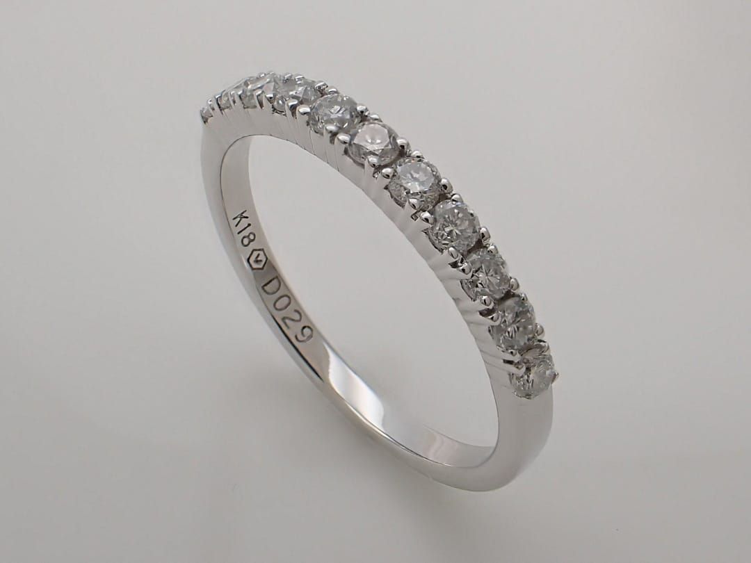【VENDOME AOYAMA】K18 ホワイトゴールド ダイヤ入リング 7号☆Ａ品☆質屋 ユニオン本通店 ヴァンドーム青山 VENDOME AOYAMA CONFIANCE ヴァンドーム青山 K18 ホワイトゴールド
