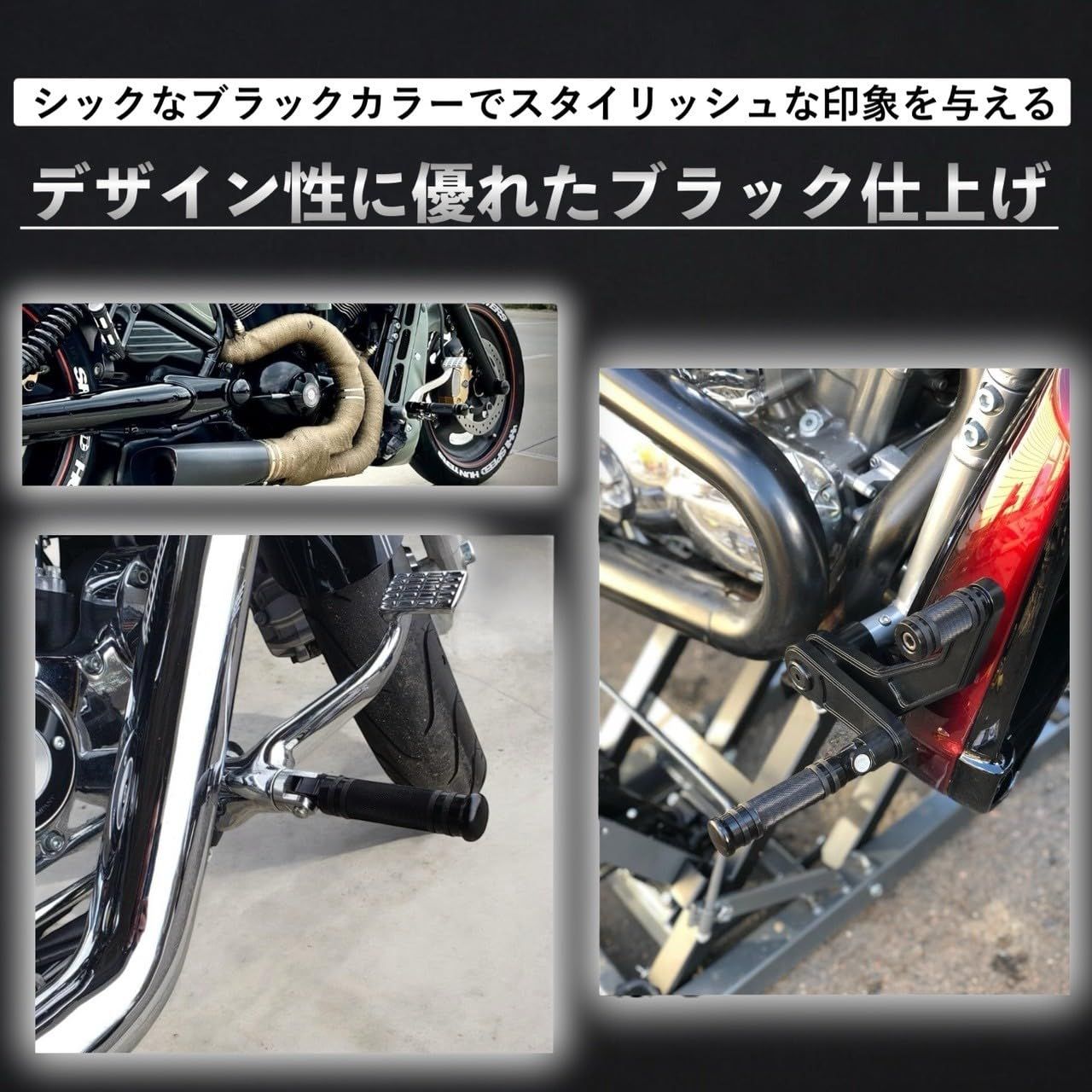 Kanoan ハーレー 用 フットペグ タンデムステップ ハーレー 