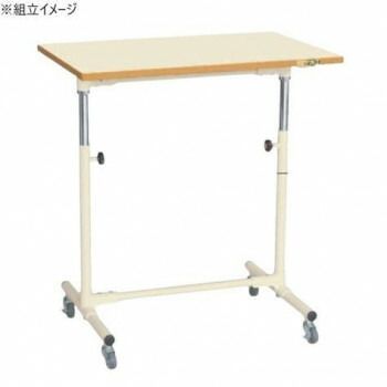 サカエ 軽量セルワーク作業台移動式 ポリエステル天板 750×500×700mm アイボリー塗装 CL-7550PI