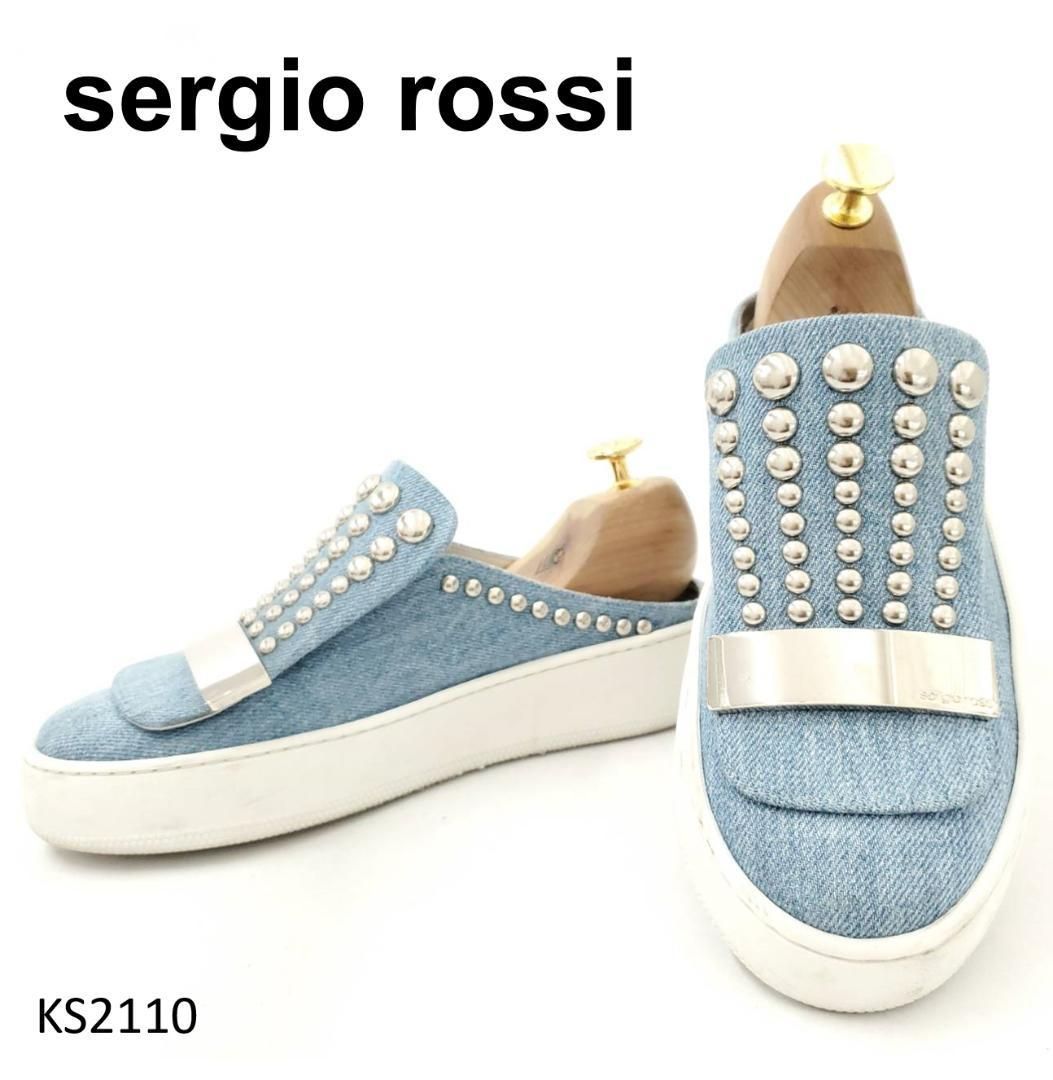 セルジオロッシ　sr1　スタッズ　レア　デニム　スニーカー　スリッポン セルジオロッシ sr1 スタッズ レア デニム スニーカー スリッポン