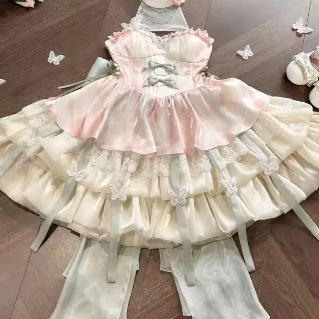 バタフライロリータワンピース♪♪お姫様風で女子会映え